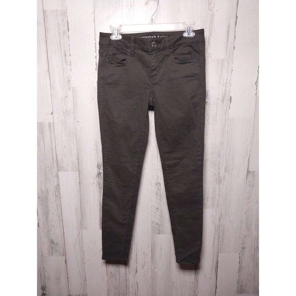 American Eagle Super Stretch Jegging Size 4 Dark Gray
